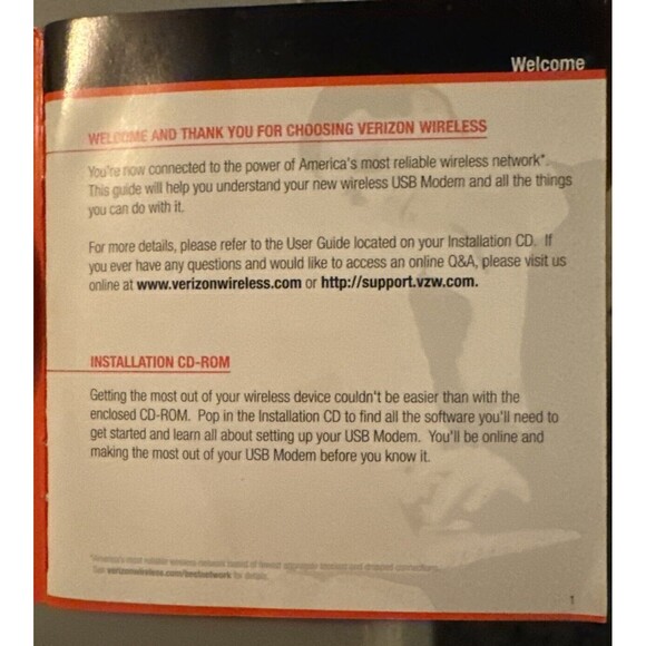 Verizon Wireless VZAccess Manager Software & User's Guide for USB720 Modem - Picture 3 of 3